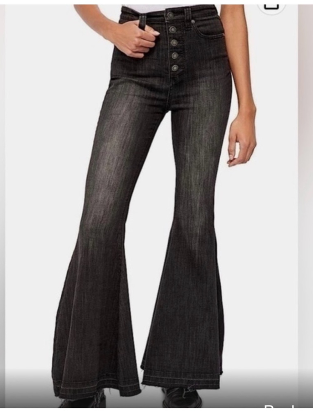 We The Free Black High-Rise Flare Jeans